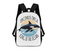 sinyumoney Orcinus Orca King of The Ocean Sacs À Dos Pour Enfants, Cartables, Sacs À Dos Scolaires Imprimés En 3D, Sacs À Dos De Voyage Tendance Pour Enfants (primaire, Collège) 17inch