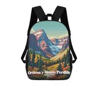 sinyumoney Ordesa Y Monte Perdido National Park Sacs À Dos Imprimés En 3D Pour Enfants, Sacs D'école Tendance Pour Garçons, Sacs De Voyage, Sacs Scolaires Pour Élèves Du Primaire 17inch