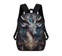 sinyumoney Ornate Deer Portrait Sacs À Dos, Sac À Dos Enfant, Sac D'école, Sac À Dos De Voyage Imprimé En 3D, Accessoire De Mode, Sac À Dos Imperméable Pour Enfants 17inch