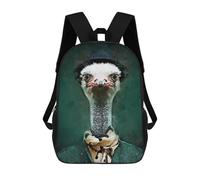 sinyumoney Ostrich Fashion Sac À Dos Pour Enfants, Impression 3D, Sac D'école Pour Garçons Et Filles, Sac À Dos Tendance Et Décontracté Pour Écoliers 17inch