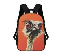 sinyumoney Ostrich Portrait Animal Sac À Dos Scolaire Enfant Tendance Et Décontracté, Sac À Dos Imprimé En 3D Pour Garçon, Grand Sac À Dos 17inch