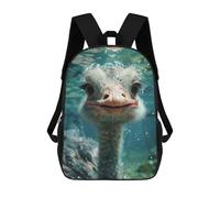 sinyumoney Ostrich Sacs À Dos Scolaires Pour Enfants, Sac D'école Imprimé En 3D Pour Garçons, Élèves Du Primaire Et Du Collège 17inch