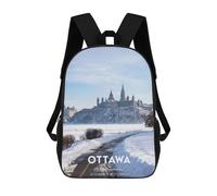 sinyumoney OTTAWA 2 Sac À Dos Pour Enfants, Impression 3D, Sac D'école Pour Garçons Et Filles, Sac À Dos Tendance Et Décontracté Pour Écoliers 17inch