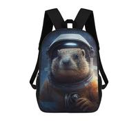 sinyumoney Otter in Space Suit Sac À Dos Scolaire Imprimé En 3D Pour Enfants, Sac À Dos De Voyage Tendance Et Décontracté Pour Écoliers 17inch