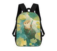 sinyumoney Otter in The Rain with Lilypad Sacs À Dos Pour Enfants, Cartables, Sacs À Dos Scolaires Imprimés En 3D, Sacs À Dos De Voyage Tendance Pour Enfants (primaire, Collège) 17inch
