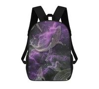 sinyumoney Outer Space Whales Cool Majestic Nature Galaxy Cosmic Sacs À Dos Scolaires Pour Enfants, Sac D'école Imprimé En 3D Pour Garçons, Élèves Du Primaire Et Du Collège 17inch