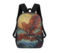 sinyumoney Owl And Sunset Sacs À Dos Pour Enfants 17inch Sac À Dos Scolaire, Sac D'école Imprimé En 3D Pour Garçons, Élèves Du Primaire Et Du Collège