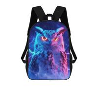 sinyumoney Owl Bird Space Animal Sac À Dos Scolaire Enfant Tendance Et Décontracté, Sac À Dos Imprimé En 3D Pour Garçon, Grand Sac À Dos 17inch