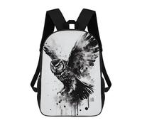 sinyumoney Owl Black And White Sacs À Dos Scolaires Pour Enfants, Sac D'école Imprimé En 3D Pour Garçons, Élèves Du Primaire Et Du Collège 17inch