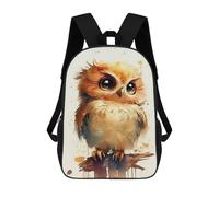 sinyumoney Owl Cute Watercolor Sacs À Dos Scolaires Pour Enfants, Cartables Imprimés En 3D, Sacs D'école Tendance Pour Garçons, Élèves Du Primaire Et Du Collège 17inch