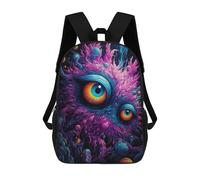 sinyumoney Owl Eyes in Fantasy Land Sac À Dos Scolaire Pour Enfants, Grand Sac À Dos 3D, Cadeau Pour Enfants 17inch