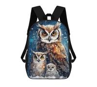 sinyumoney Owl Family Xmas Sac À Dos Scolaire Imprimé En 3D, Sac À Dos Décontracté Pour Enfants, Sac D'école Imprimé En 3D Pour Garçons, Primaire Et Collège 17inch