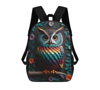 sinyumoney Owl Flower Sac À Dos Scolaire Pour Enfants, Sac D'école Imprimé En 3D, Sac D'école Tendance Pour Garçons, Élèves Du Primaire Et Du Collège 17inch