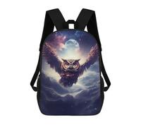 sinyumoney Owl in 60s Rock Album Sac À Dos Scolaire Enfant Tendance Et Décontracté, Sac À Dos Imprimé En 3D Pour Garçon, Grand Sac À Dos 17inch