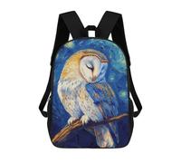sinyumoney Owl in Starry Night Sacs À Dos Scolaires Pour Enfants, Sac D'école Imprimé En 3D Pour Garçons, Élèves Du Primaire Et Du Collège 17inch