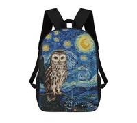 sinyumoney Owl in Starry Night Style Sacs À Dos Imprimés En 3D Pour Enfants, Sacs D'école Tendance Pour Garçons, Sacs De Voyage, Sacs Scolaires Pour Élèves Du Primaire 17inch