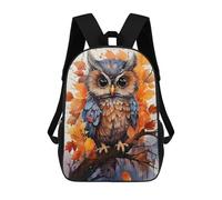 sinyumoney Owl Night Sac À Dos Enfant, Cartable Imprimé En 3D Pour Garçons Et Adolescents 17inch