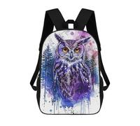sinyumoney Owl Paint Splatter Sac À Dos Scolaire Pour Filles Et Garçons, Grand Sac À Dos Léger Pour Enfants Et Étudiants 17inch