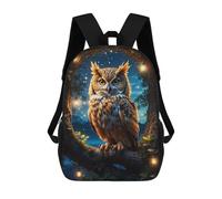 sinyumoney Owl Perch Majesty in Moon Sacs À Dos Pour Enfants, Cartables, Sacs À Dos Scolaires Imprimés En 3D, Sacs À Dos De Voyage Tendance Pour Enfants (primaire, Collège) 17inch