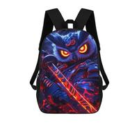 sinyumoney Owl Samurai Warrior Sac À Dos Scolaire Imprimé En 3D, Sac À Dos Tendance Pour Enfants, Sac À Dos Pour Garçons, Élèves Du Collège 17inch