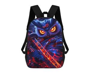 sinyumoney Owl Samurai Warrior Sac À Dos Scolaire Imprimé En 3D, Sac À Dos Tendance Pour Enfants, Sac À Dos Pour Garçons, Élèves Du Collège 17inch