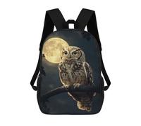 sinyumoney Owl Under Full Moon Sacs À Dos Pour Enfants, Sac D'école Imprimé En 3D, Cartable Pour Enfants, Sac De Voyage, Sac À Dos Garçon Fille, Sac D'école Pour Enfants 17inch