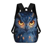 sinyumoney Owl with Glowing Eyes Sacs À Dos Scolaires Pour Enfants, Sac D'école Imprimé En 3D Pour Garçons, Élèves Du Primaire Et Du Collège 17inch