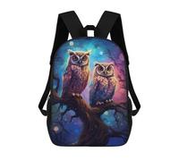 sinyumoney Owls in A Mystical Forest Sac À Dos Enfant, Cartable, Sacs À Dos Scolaires Imprimés En 3D Pour Élèves Du Primaire Et Du Collège, Cadeau D'anniversaire Pour Adolescents 17inch