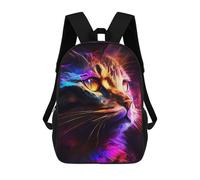 sinyumoney Paint Aura Cat Sac À Dos Pour Enfants, Impression 3D, Sac D'école Pour Garçons Et Filles, Sac À Dos Tendance Et Décontracté Pour Écoliers 17inch