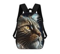 sinyumoney Paint Expression Cat Sacs À Dos Scolaires Pour Enfants, Sac D'école Imprimé En 3D Pour Garçons, Élèves Du Primaire Et Du Collège 17inch