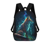 sinyumoney Paint The Fox In Forest Sacs À Dos Scolaires Pour Enfants, Sac D'école Imprimé En 3D Pour Garçons, Élèves Du Primaire Et Du Collège 17inch