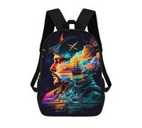 sinyumoney Painted Dreamscape Sacs À Dos Pour Enfants, Cartables 3D Personnalisés Pour Garçons Et Filles, Grands Sacs À Dos Scolaires Décontractés 17inch