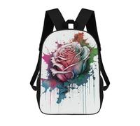 sinyumoney Painted Rose Art Print Sac À Dos Scolaire Enfant Tendance Et Décontracté, Sac À Dos Imprimé En 3D Pour Garçon, Grand Sac À Dos 17inch