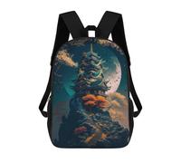 sinyumoney Palace On A Cliff Sac À Dos Scolaire Pour Filles Et Garçons, Grand Sac À Dos Léger Pour Enfants Et Étudiants 17inch