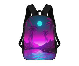 sinyumoney Palm Tree Harmony Sac À Dos Scolaire Pour Enfants, 43 Cm (17 Pouces), Imprimé En 3D, Pour Garçons, Élèves Du Primaire Et Du Collège