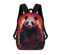 sinyumoney Panda Amidst Flames -1 Sac À Dos Enfant, Sac D'école, Sac À Dos Imprimé 3D Avec Motif De Dessin Animé, Grande Capacité, Pour Garçons Et Filles 17inch