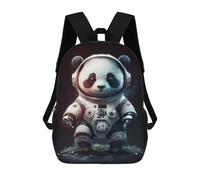 sinyumoney Panda Astronaut in Space Sacs À Dos Tendance Imprimés En 3D 17inch Sac D'école Décontracté Pour Enfants, Garçons, Élèves Du Primaire Et Du Collège