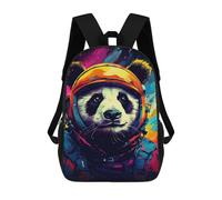 sinyumoney Panda Astronaut Space Art 17inch Sac À Dos Scolaire Imprimé En 3D Pour Enfants, Style Décontracté Et Tendance, Idéal Pour Les Voyages Et Les Études.