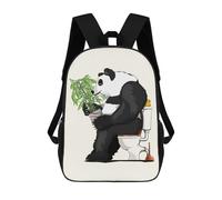 sinyumoney Panda Bear Using Toilet Sac À Dos Scolaire Imprimé En 3D, Sac À Dos Décontracté Pour Enfants, Sac D'école Imprimé En 3D Pour Garçons, Primaire Et Collège 17inch