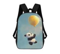 sinyumoney Panda Bear with Yellow Balloon Sacs À Dos Scolaires Pour Enfants, Sac D'école Imprimé En 3D Pour Garçons, Élèves Du Primaire Et Du Collège 17inch