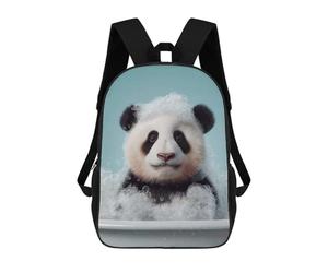 sinyumoney Panda Cub in A Bubble Bath Sac À Dos Enfant Fille 3D, Sac D'école, Sac À Dos Pour Tout-petits, Sac À Dos Décontracté, Sac À Livres Tendance 17inch