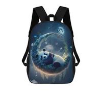 sinyumoney Panda Dreams in Celestial Basket Sac À Dos Scolaire Pour Enfants, Imprimé En 3D, Tendance Et Décontracté, Pour Garçons, Élèves Du Primaire Et Du Collège 17inch
