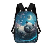 sinyumoney Panda Dreams in Flowers Sac À Dos Scolaire Pour Enfants, Imprimé En 3D, Pour Garçons, Élèves Du Primaire Et Du Collège 17inch
