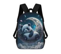 sinyumoney Panda Dreams in Moonlight -1 Sacs À Dos Décontractés Pour Enfants, Sacs D'école Pour Adolescents, Filles Et Garçons, Sacs À Dos Pour Livres 17inch