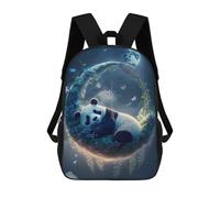 sinyumoney Panda Dreams in Moonlit Garden Sac À Dos Scolaire Pour Enfants 17 Pouces, Sac À Dos Décontracté Pour Les Voyages, Grand Sac À Dos De Jour Pour Garçons Et Filles 17inch