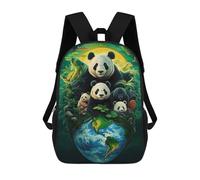sinyumoney Panda Earth Day Sac À Dos, Cartable Imprimé En 3D, Sac À Goûter, Sac À Dos De Voyage, Sac À Dos Entre Amis, Sac À Dos Scolaire Pour Filles Et Garçons 17inch