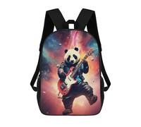 sinyumoney Panda in 60s Rock Album Sac À Dos Scolaire Imprimé En 3D, Sac À Dos Décontracté Pour Enfants, Sac D'école Imprimé En 3D Pour Garçons, Primaire Et Collège 17inch