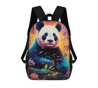 sinyumoney Panda in A Colorful Garden Sac À Dos Scolaire Imprimé En 3D Pour Enfants, Sac À Dos De Voyage Tendance Et Décontracté Pour Écoliers 17inch