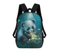 sinyumoney Panda in Enchanted Forest Sac À Dos Scolaire Imprimé En 3D Pour Garçons Et Filles, Sac À Dos Pour Ordinateur Portable Pour Enfants/étudiants/adultes 17inch