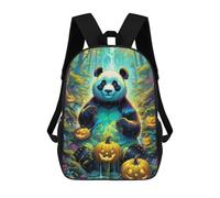 sinyumoney Panda in Halloween Forest Sacs À Dos, Sac À Dos Enfant, Sac D'école, Sac À Dos De Voyage Imprimé En 3D, Accessoire De Mode, Sac À Dos Imperméable Pour Enfants 17inch